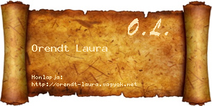 Orendt Laura névjegykártya